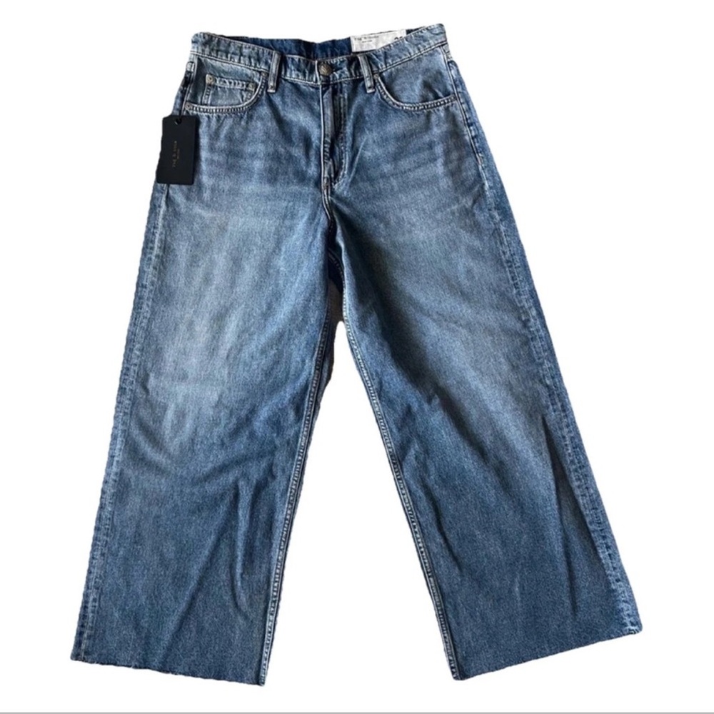 NWT Rag & Bone Featherweight Andi High Waist Ankle Wide Leg Jeans 30 - Picture 3 of 9